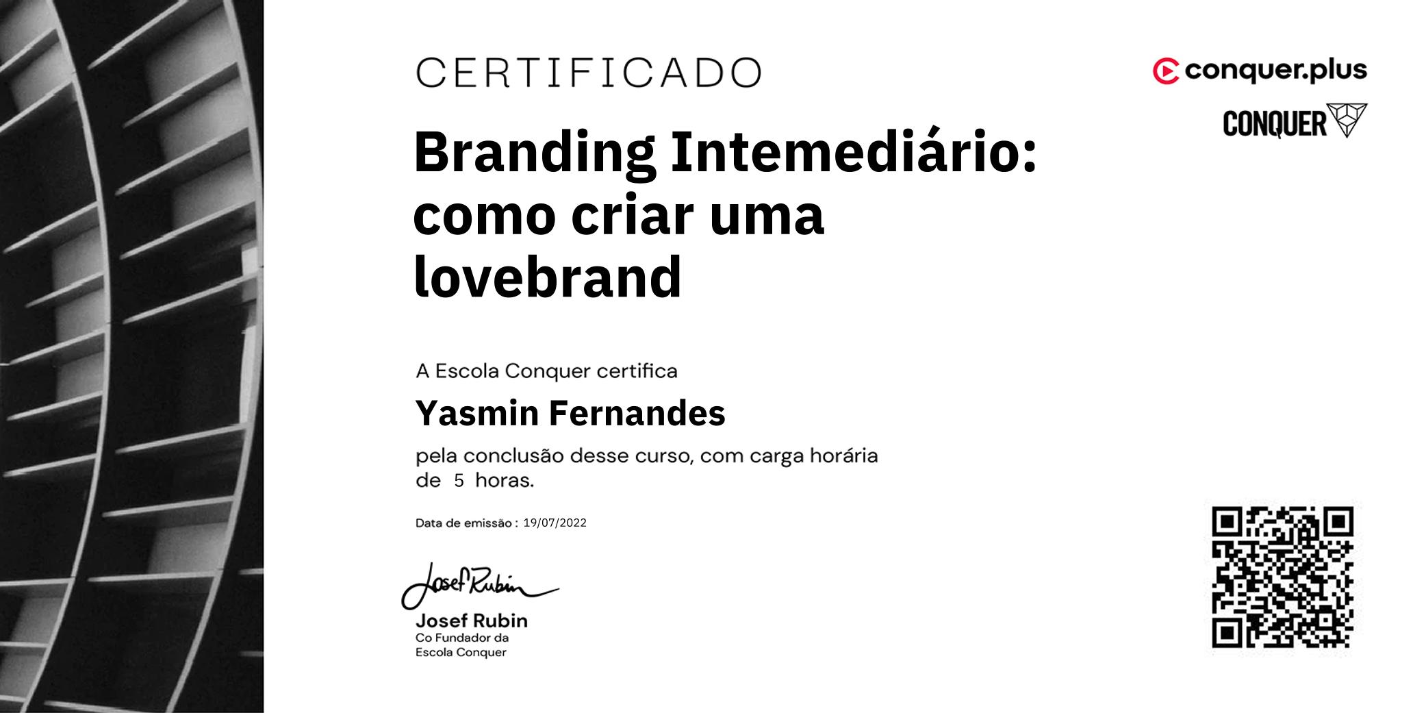 Certificado de Branding Intemediário: como criar uma lovebrand